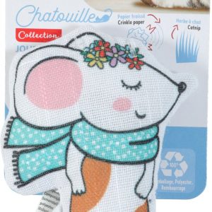 CHATOUILLE SOURIS FLEURS