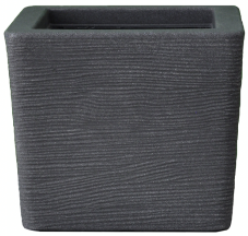 Cube strié SHABBY gris fonte