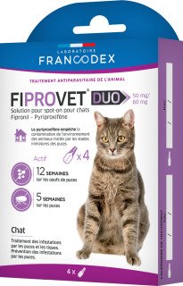 FIPROVET DUO 50 mg/60 mg - Solution pour spot-on chat