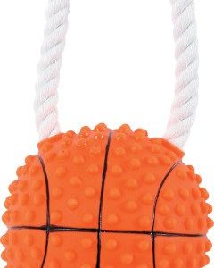 JOUET BALLE BASKET +CORDE