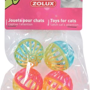 JOUET CHAT 4 SPHERE GRELOT 4CM