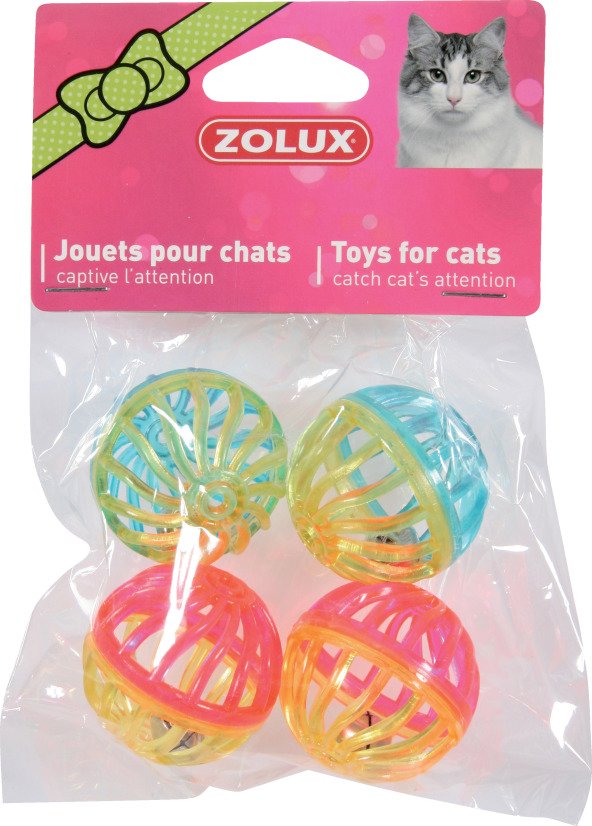JOUET CHAT 4 SPHERE GRELOT 4CM – Image 2