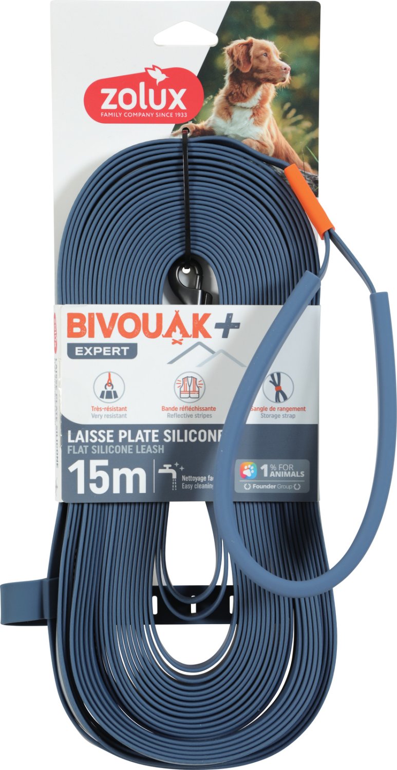 LONGE PLATE SILICONE BIVOUAK BLEU