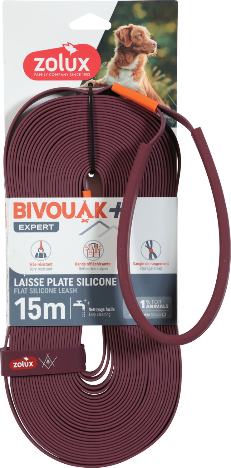 LONGE PLATE SILICONE BIVOUAK ROUGE