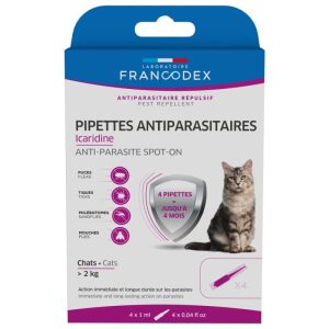 PIPETTES ICARIDINE CHAT 1ML x4