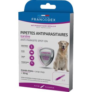PIPETTES ICARIDINE GRAND CHIEN 5ML x4