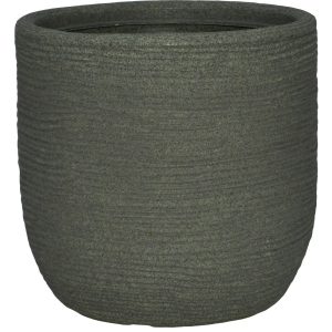 Vase conique strié Cori gris