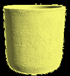 Vase cylindrique effet « Bouclé » Moutarde