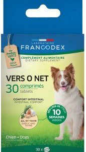 VERS O NET COMPRIMES POUR CHIOT ET CHIEN