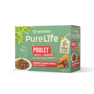 PURE LIFE CHAT WET POULET 12x85g